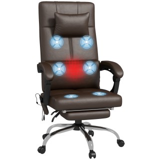 Καρέκλα γραφείου μασάζ ρυθμιζόμενο ύψος Vinsetto με υποπόδιο και τη...