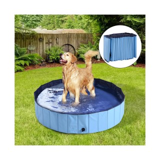 Αναδιπλούμενη Πισίνα για Κατοικίδια 140 x 30 cm Χρώματος Μπλε PawHu... Αναδιπλούμενη Πισίνα για Κατοικίδια 140 x 30 cm Χρώματος Μπλε PawHu...