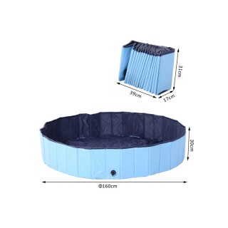 Αναδιπλούμενη Πισίνα για Κατοικίδια 160 x 30 cm Χρώματος Μπλε PawHu... Αναδιπλούμενη Πισίνα για Κατοικίδια 160 x 30 cm Χρώματος Μπλε PawHu...