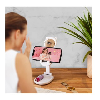 Αναδιπλούμενη Βάση για Smartphone με Καθρέπτη 16 x 8.5 x 3 cm Χρώμα... Αναδιπλούμενη Βάση για Smartphone με Καθρέπτη 16 x 8.5 x 3 cm Χρώμα...