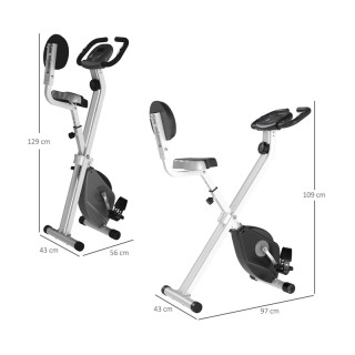 Αναδιπλούμενο Μαγνητικό Ποδήλατο Γυμναστικής Χρώματος Μαύρο HOMCOM ...