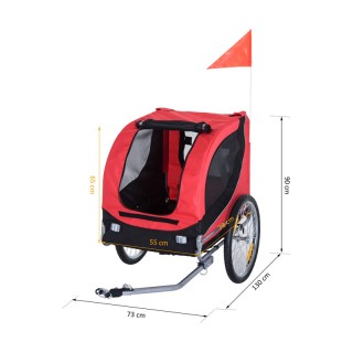 Αναδιπλούμενο Τρέιλερ Ποδηλάτου για Κατοικίδια 130 x 73 x 90 cm Χρώ...