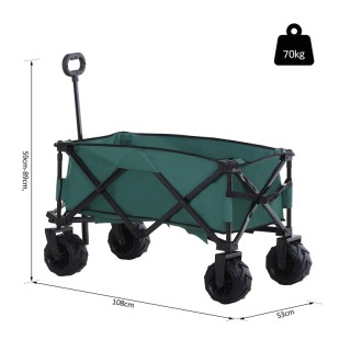 Αναδιπλούμενο Καρότσι Κήπου 108 x 53 x 59 - 89 cm Outsunny 845-311GN
