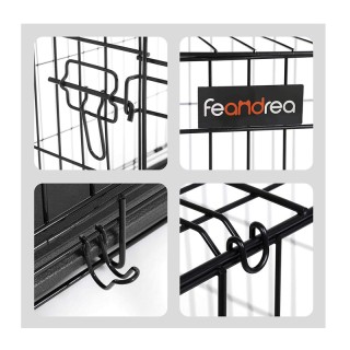 Αναδιπλούμενο Μεταλλικό Κλουβί για Κατοικίδια με 2 Πόρτες 91 x 58 x...