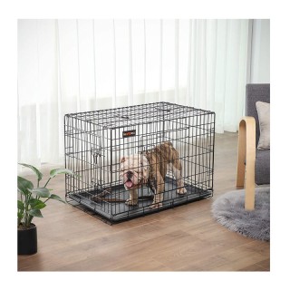 Αναδιπλούμενο Μεταλλικό Κλουβί για Κατοικίδια με 2 Πόρτες 91 x 58 x... Αναδιπλούμενο Μεταλλικό Κλουβί για Κατοικίδια με 2 Πόρτες 91 x 58 x...