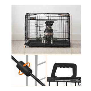 Αναδιπλούμενο Μεταλλικό Κλουβί Σκύλου με 2 Πόρτες 77.5 x 48.5 x 55.... Αναδιπλούμενο Μεταλλικό Κλουβί Σκύλου με 2 Πόρτες 77.5 x 48.5 x 55....