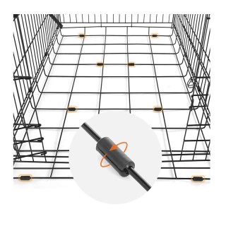 Αναδιπλούμενο Μεταλλικό Κλουβί Σκύλου με 2 Πόρτες 107 x 70 x 77.5 c...