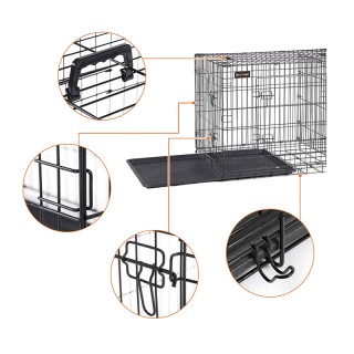 Αναδιπλούμενο Μεταλλικό Κλουβί Σκύλου με 2 Πόρτες 92.5 x 57.5 x 64 ... Αναδιπλούμενο Μεταλλικό Κλουβί Σκύλου με 2 Πόρτες 92.5 x 57.5 x 64 ...