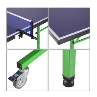 Πτυσσόμενο Τροχήλατο Τραπέζι Πινγκ-Πονγκ 152.5 x 274 x 76 cm HOMCOM...