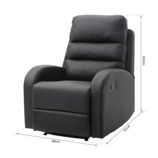 Ανακλινόμενη Πολυθρόνα με Υποπόδιο 80 x 91 x 102 cm HOMCOM 833-456BK Ανακλινόμενη Πολυθρόνα με Υποπόδιο 80 x 91 x 102 cm HOMCOM 833-456BK