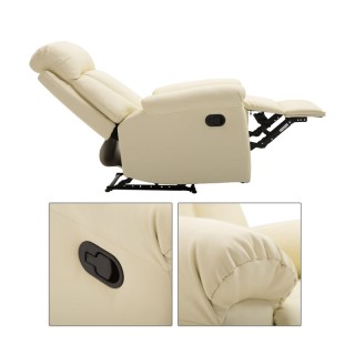 Ανακλινόμενη Πολυθρόνα με Υποπόδιο 80 x 97 x 107 cm Χρώματος Λευκό ... Ανακλινόμενη Πολυθρόνα με Υποπόδιο 80 x 97 x 107 cm Χρώματος Λευκό ...