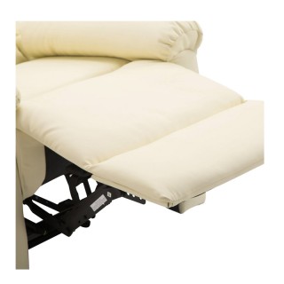 Ανακλινόμενη Πολυθρόνα με Υποπόδιο 80 x 97 x 107 cm Χρώματος Λευκό ... Ανακλινόμενη Πολυθρόνα με Υποπόδιο 80 x 97 x 107 cm Χρώματος Λευκό ...