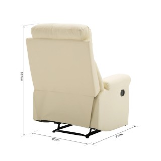 Ανακλινόμενη Πολυθρόνα με Υποπόδιο 80 x 97 x 107 cm Χρώματος Λευκό ... Ανακλινόμενη Πολυθρόνα με Υποπόδιο 80 x 97 x 107 cm Χρώματος Λευκό ...