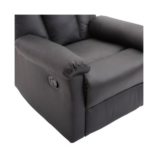 Ανακλινόμενη Πολυθρόνα με Υποπόδιο 80 x 97 x 107 cm Χρώματος Μαύρο ... Ανακλινόμενη Πολυθρόνα με Υποπόδιο 80 x 97 x 107 cm Χρώματος Μαύρο ...