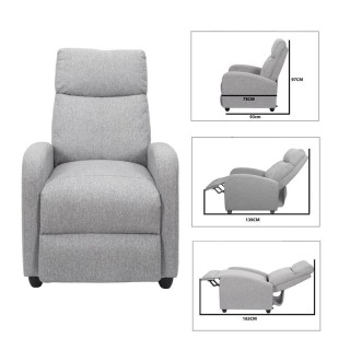 Ανακλινόμενη Πολυθρόνα 67 x 98 x 97 cm Home Deco Factory HD7159 Ανακλινόμενη Πολυθρόνα 67 x 98 x 97 cm Home Deco Factory HD7159