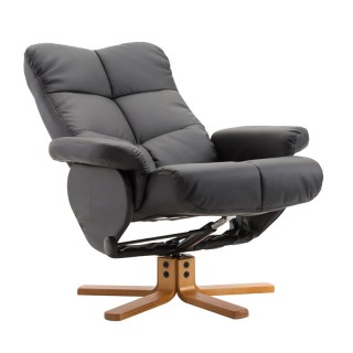 Ανακλινόμενη Πολυθρόνα με Υποπόδιο 80 x 99 x 86 cm HOMCOM 833-359BK Ανακλινόμενη Πολυθρόνα με Υποπόδιο 80 x 99 x 86 cm HOMCOM 833-359BK