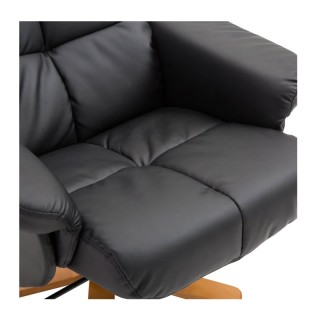 Ανακλινόμενη Πολυθρόνα με Υποπόδιο 80 x 99 x 86 cm HOMCOM 833-359BK Ανακλινόμενη Πολυθρόνα με Υποπόδιο 80 x 99 x 86 cm HOMCOM 833-359BK