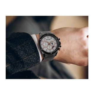 Ανδρικό Ρολόι Χρώματος Ασημί με Μεταλλικό Μπρασελέ Extri X6021B 871...