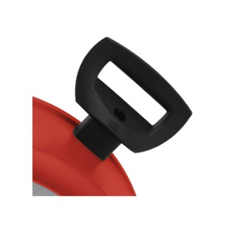 Αντικολλητική Κατσαρόλα με Γυάλινο Καπάκι 5 Lt 24 cm Χρώματος Κόκκι...