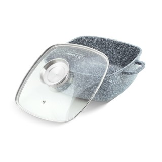 Αντικολλητική Τετράγωνη Κατσαρόλα 24 cm με Κεραμική-Γρανίτη Επίστρω...