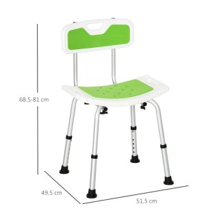 Αντιολισθητική Καρέκλα Μπάνιου με Ρυθμιζόμενο Ύψος 51.5 x 49.5 x 68... Αντιολισθητική Καρέκλα Μπάνιου με Ρυθμιζόμενο Ύψος 51.5 x 49.5 x 68...