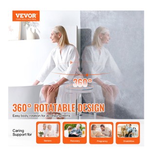 Αντιολισθητικό Περιστρεφόμενο και Ρυθμιζόμενο Σκαμπό Μπάνιου 320 x ...