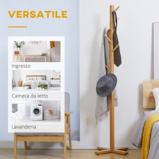 Ξύλινος Καλόγερος από Μπαμπού με 8 Γάντζους 49.5 x 49.5 x 178 cm HO... Ξύλινος Καλόγερος από Μπαμπού με 8 Γάντζους 49.5 x 49.5 x 178 cm HO...