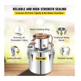 Αποστακτήρας Αλκοόλ από Ανοξείδωτο Ατσάλι 50 Lt με Αντλία Νερού VEV... Αποστακτήρας Αλκοόλ από Ανοξείδωτο Ατσάλι 50 Lt με Αντλία Νερού VEV...