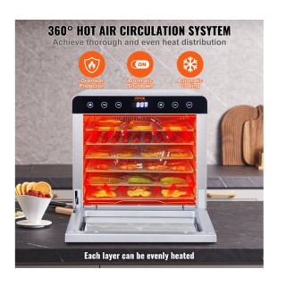 Αποξηραντής Τροφίμων με 6 Ράφια 700 W VEVOR SPFG60548700WJZC7V2