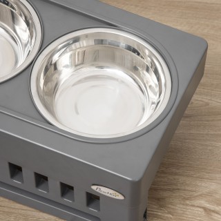 PawHut Σετ με 2 μπολ σκύλου 1,2 λίτρων με αφαιρούμενα πόδια, σε ABS... PawHut Σετ με 2 μπολ σκύλου 1,2 λίτρων με αφαιρούμενα πόδια, σε ABS...