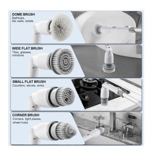 Ασύρματη Επαναφορτιζόμενη και Περιστρεφόμενη Βούρτσα Καθαρισμού με ...