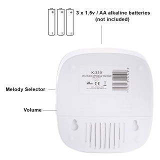 Ασύρματο Κουδούνι Πόρτας Εμβέλειας 120 m Kequ doorbell