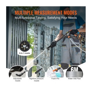 Ασύρματο Πλυστικό Μηχάνημα Μπαταρίας Υψηλής Πίεσης 652 PSI VEVOR WS...