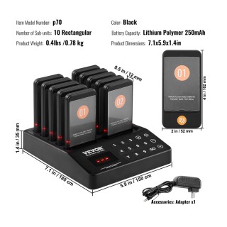 Ασύρματο Σύστημα Ειδοποίησης Έτοιμης Παραγγελίας Πελατών για Εστιατ...