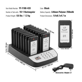 Ασύρματο Σύστημα Ειδοποίησης Έτοιμης Παραγγελίας Πελατών για Εστιατ...