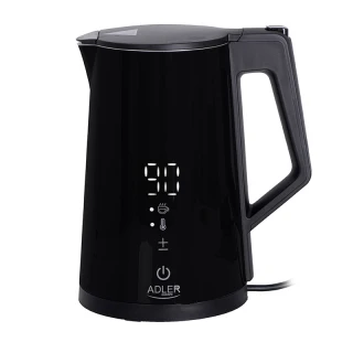 Kabelloser elektrischer Wasserkocher aus Edelstahl mit LED-Anzeige, 1.7 l, Farbe...