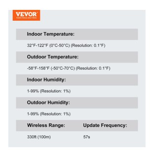 Ασύρματος Μετεωρολογικός Σταθμός με Έγχρωμη Οθόνη 7.5 7 σε 1 VEVOR ... Ασύρματος Μετεωρολογικός Σταθμός με Έγχρωμη Οθόνη 7.5 7 σε 1 VEVOR ...