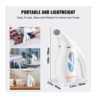 Ατμοκαθαριστής Ρούχων Χειρός 800 W με Δοχείο Νερού 240 ml VEVOR GTJ... Ατμοκαθαριστής Ρούχων Χειρός 800 W με Δοχείο Νερού 240 ml VEVOR GTJ...