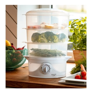 Ατμομάγειρας 3 Επιπέδων 9 Lt 800 W Adler AD-633 Ατμομάγειρας 3 Επιπέδων 9 Lt 800 W Adler AD-633