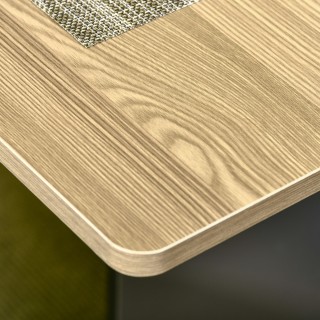 Τραπεζαρία HOMCOM Πτυσσόμενη ορθογώνια μοριοσανίδα με 2 συρτάρια, ν...