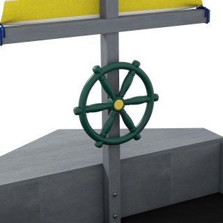 Outsunny Sandbox σε σχήμα σκάφους για παιδιά 3-8 ετών, από ξύλο ελά...