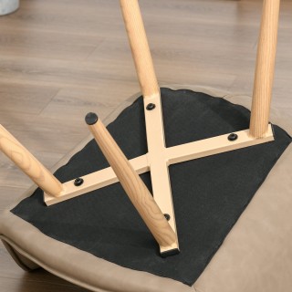 HOMCOM μοντέρνα επενδυμένη καρέκλα με μπράτσα, επένδυση από συνθετι... HOMCOM μοντέρνα επενδυμένη καρέκλα με μπράτσα, επένδυση από συνθετι...