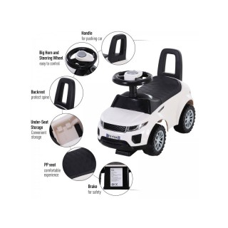 Αυτοκινητάκι - Περπατούρα 3 σε 1 Χρώματος Λευκό HOMCOM 370-083WT Αυτοκινητάκι - Περπατούρα 3 σε 1 Χρώματος Λευκό HOMCOM 370-083WT