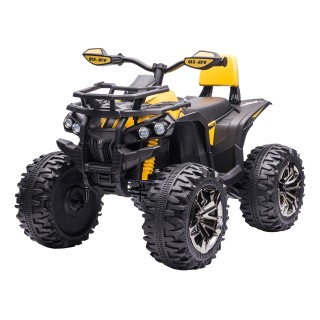 HOMCOM 12V Electric Kids Quad με λειτουργικούς προβολείς και πεντάλ...