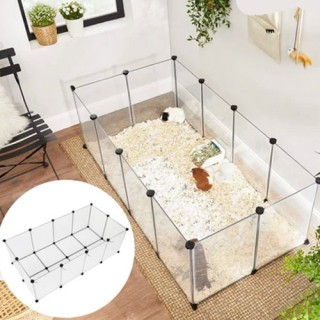 BAKAJI Περίφραξη για Μικρά Ζώα Εσωτερικού Χώρου με Διαφανές Πάτο 02...