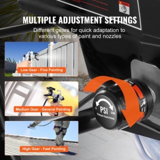VEVOR Ηλεκτρικό Πιστόλι Βαφής 950W 3000PSI με Καρότσι για Εσωτερικο...