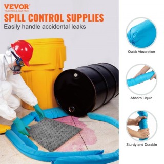 VEVOR Σετ 12 τμχ Υπέρ Απορροφητικές Κάλτσες 76x1200mm Διαχείρισης ... VEVOR Σετ 12 τμχ Υπέρ Απορροφητικές Κάλτσες 76x1200mm Διαχείρισης ...