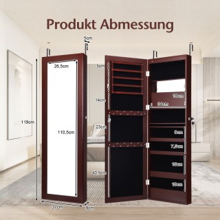 Costway Πολυλειτουργική Ντουλάπα Κοσμημάτων με Καθρέφτη και LED Φω... Costway Πολυλειτουργική Ντουλάπα Κοσμημάτων με Καθρέφτη και LED Φω...