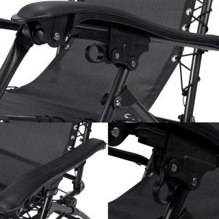 BAKAJI Καρέκλα Κήπου Πολυθρόνα Χαλάρωσης Πτυσσόμενη Μηδενικής Βαρύ... BAKAJI Καρέκλα Κήπου Πολυθρόνα Χαλάρωσης Πτυσσόμενη Μηδενικής Βαρύ...