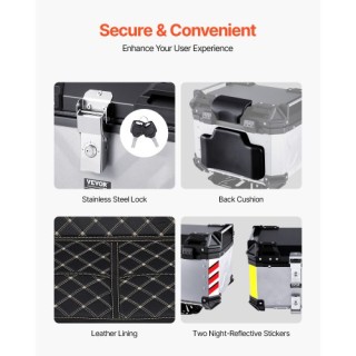 VEVOR Ανθεκτικό Αλουμινένιο Σακίδιο 45L με Δερμάτινη Επένδυση MTCJS... VEVOR Ανθεκτικό Αλουμινένιο Σακίδιο 45L με Δερμάτινη Επένδυση MTCJS...